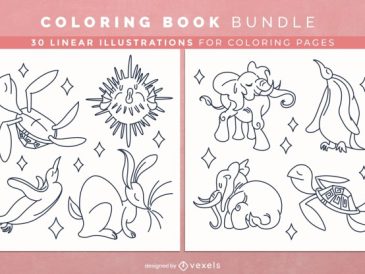 Dapper animals coloring book pages