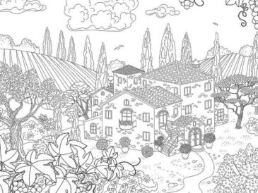 Children reading animated pictures coloring pages