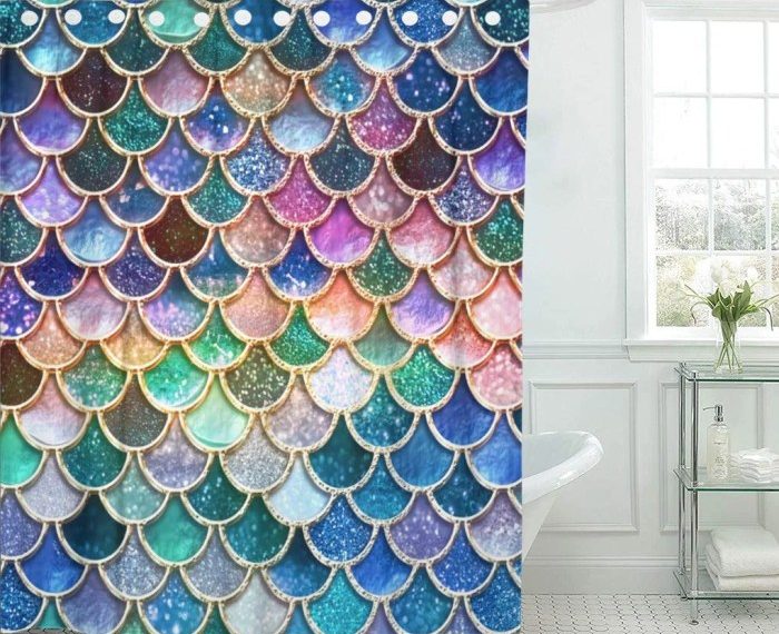 Mermaid theme bathroom decor