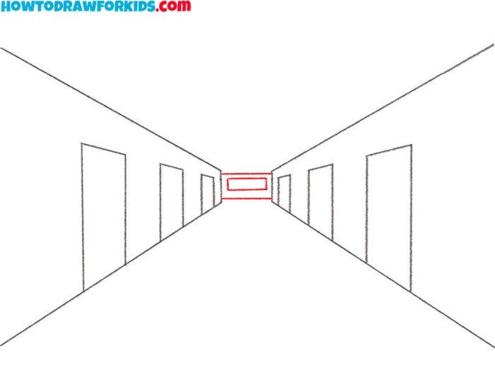 Easy drawing of hallway