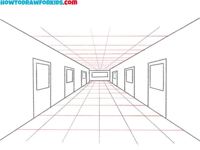 Easy drawing of hallway