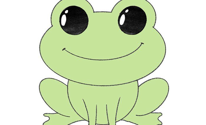 Drawing a frog easy