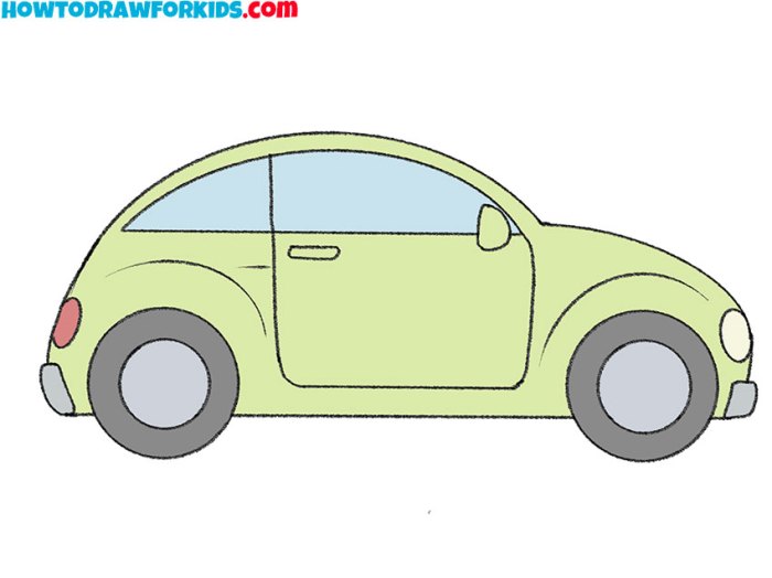 Cartoon drawing easy crashed car drawing