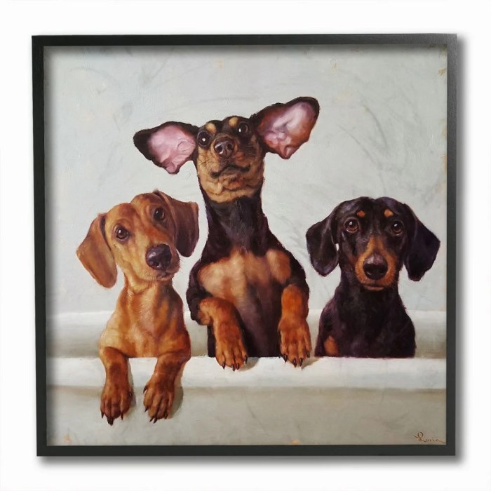 Weiner dog bathroom decor