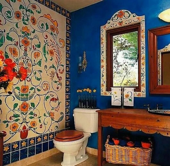 Boho bathroom wall decor