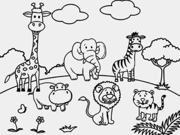 Free coloring pages zoo animals real