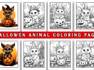 Halloween coloring pages animals