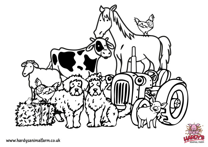 Coloring pages farm animals