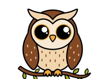 Kelp owl drawing easy