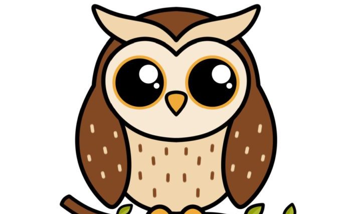 Kelp owl drawing easy