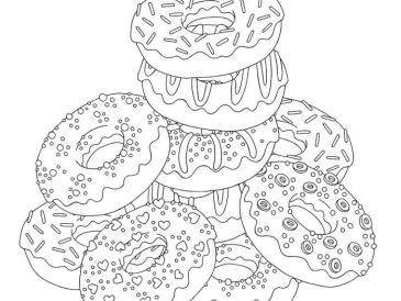 Donut animal coloring pages