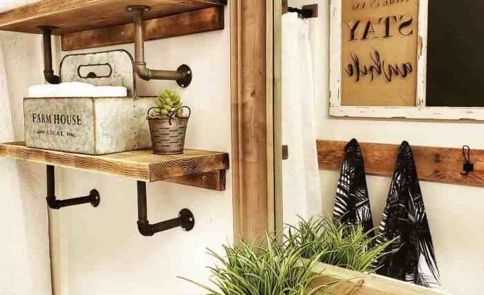 Rustic vintage bathroom decor