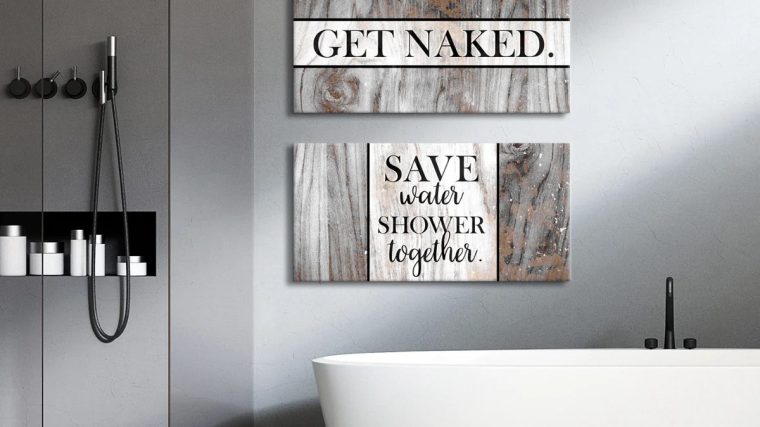 Bathroom wall decor funny