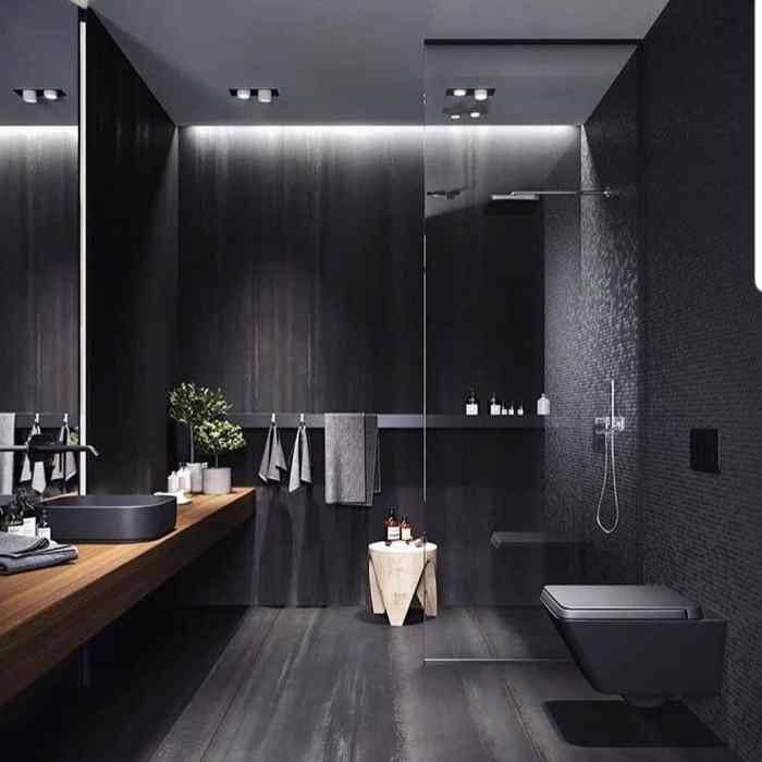 Black bathroom decor ideas