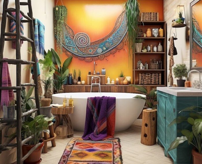 Boho bathroom decor ideas