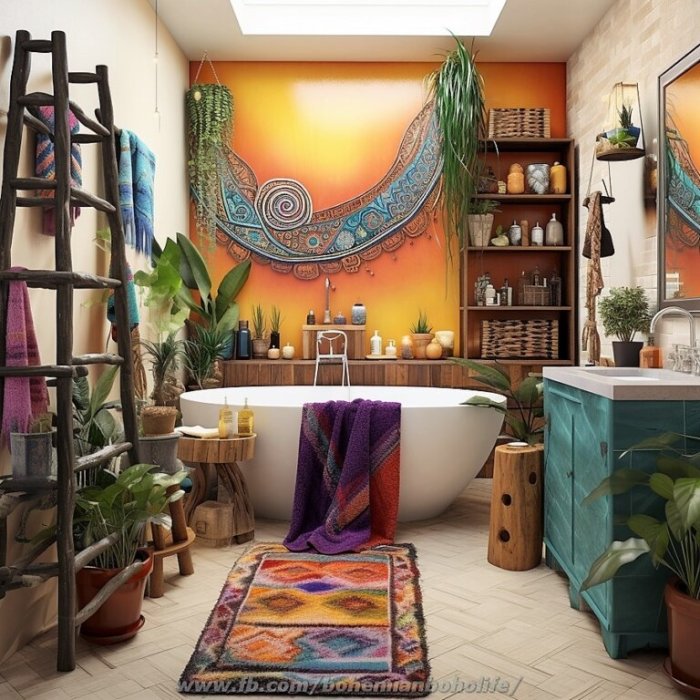 Boho bathroom decor ideas