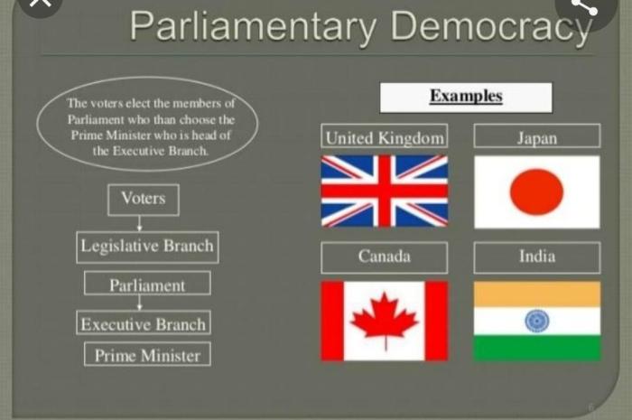 Easy drawing of parliamentary democracy