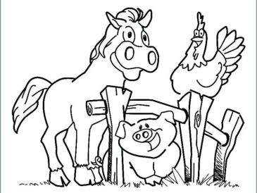 Free baby farm animal coloring pages