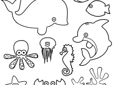 Coloring pages sea animals