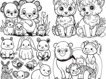 Coloring pages baby animals dog