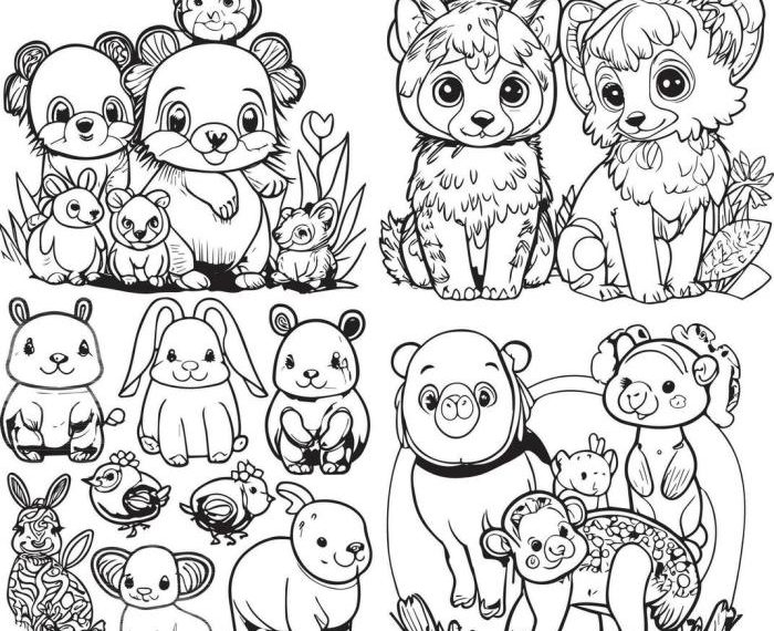 Coloring pages baby animals dog