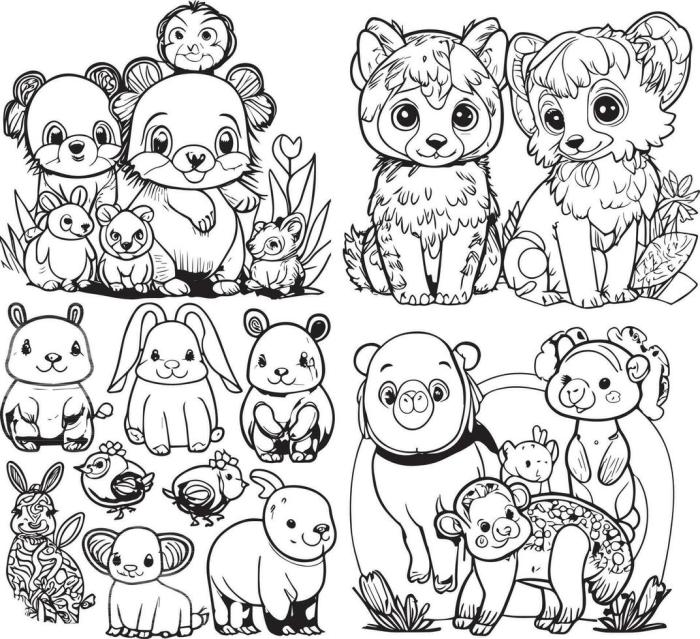 Coloring pages baby animals dog