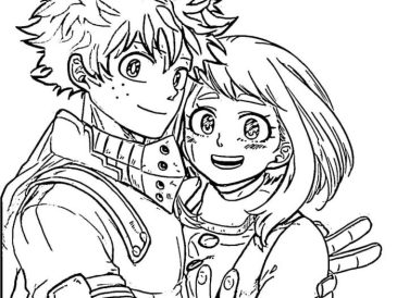 Anime coloring pages my hero academia