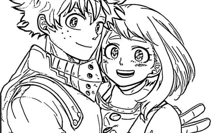 Anime coloring pages my hero academia