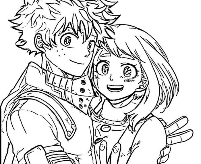 Anime coloring pages my hero academia