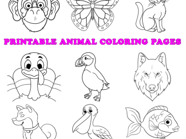 Animal coloring sheets preschool