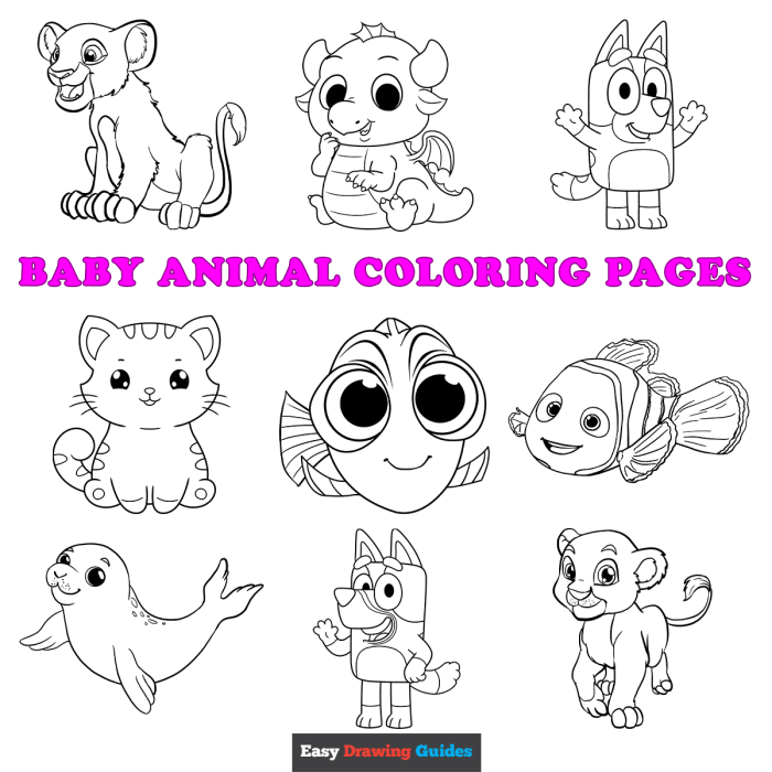 Cute animals printable coloring pages