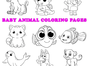 Printable cute animal coloring pages