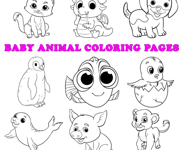 Black white coloring pictures of animals