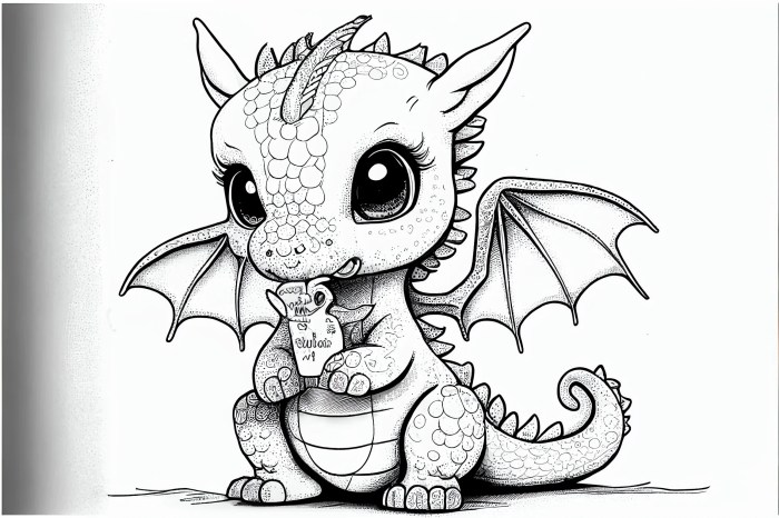 Animal coloring pages easy dragon