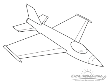 Small jet easy drawing