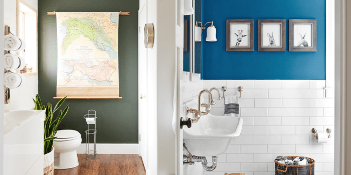 Earth tone bathroom decor