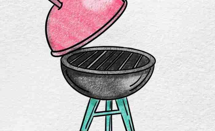 Green egg grill drawing easy