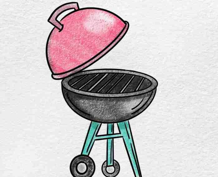 Green egg grill drawing easy