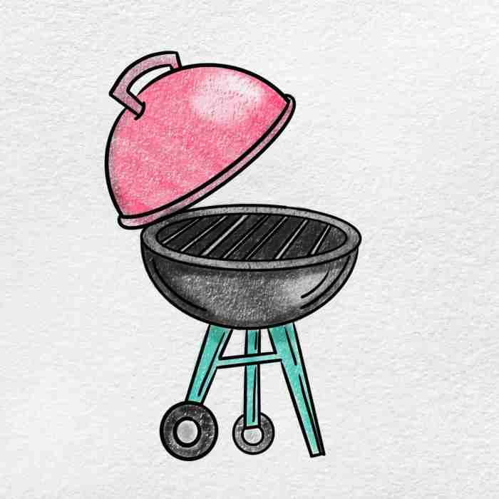 Green egg grill drawing easy