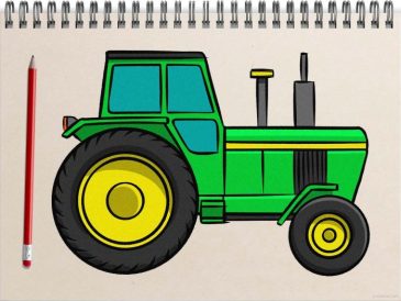 A tractor drawing easy