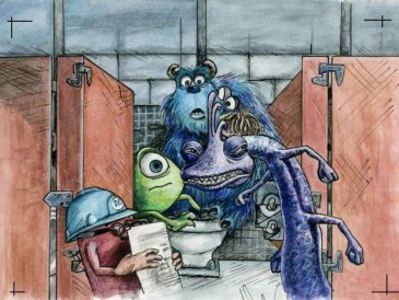 Monsters inc bathroom decor