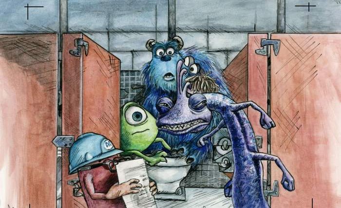 Monsters inc bathroom decor