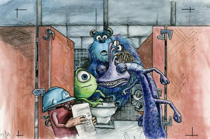 Monsters inc bathroom decor