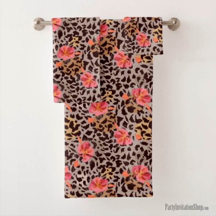 Leopard print bathroom decor