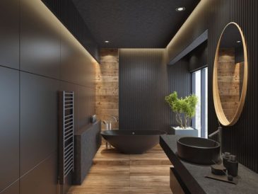 Black bathroom decor ideas