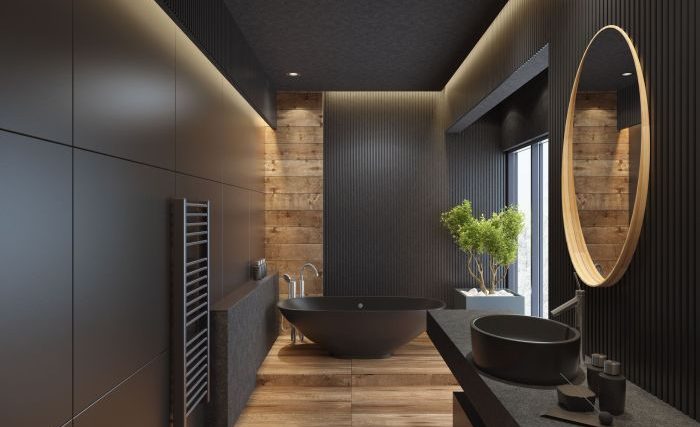 Black bathroom decor ideas