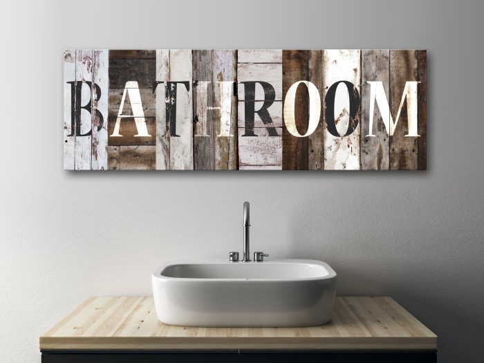 Bathroom wall decor canvas