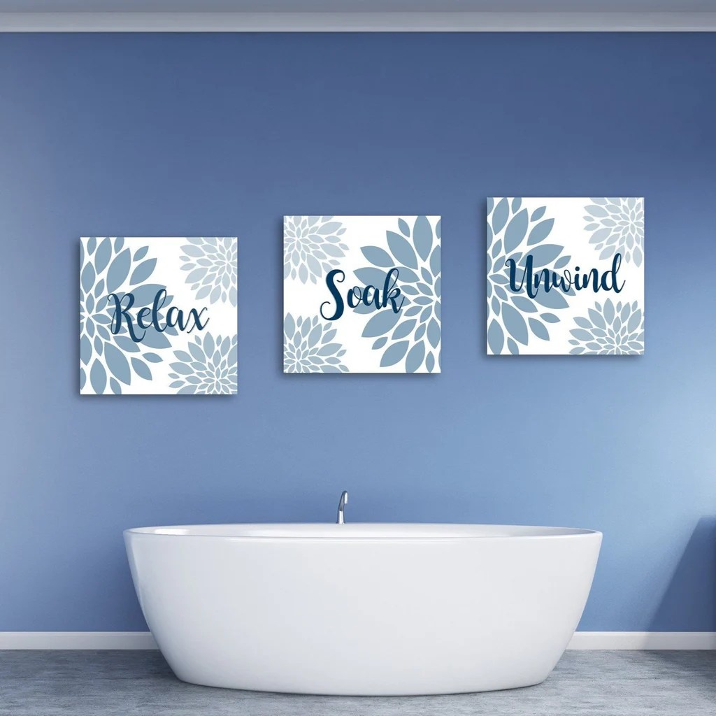 Bathroom wall decor canvas