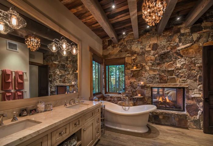 Rustic vintage bathroom decor