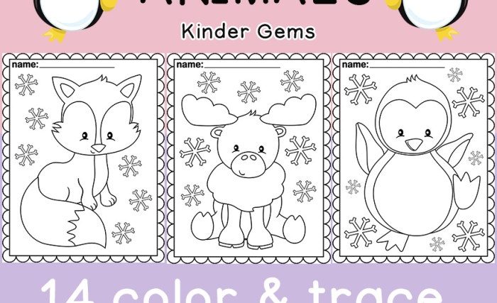 Free printable arctic animal coloring pages